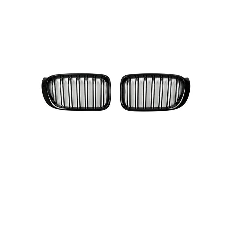 Haubengrill 2Pcs Für X3 Für X4 F25 F26 2014-2017 Auto Front Kühlergrill Einlass Mittleren Mesh Stoßstange Grill Sport Kühlergrill(Glossy Black 2 Line) von MBPBVRVAF