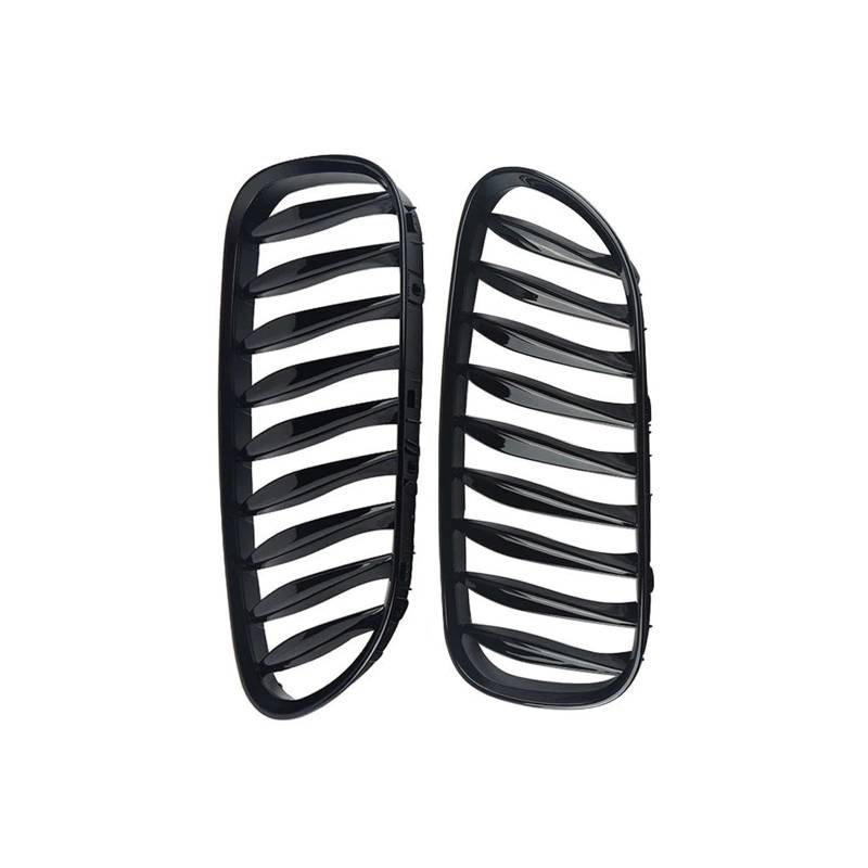 Haubengrill 2Pcs Für Z4 E85 E86 2003-2008 Auto Vorderen Stoßfänger Nieren Kühlergrill Haube Racing Grills Sport Kühlergrill(Gloss Black) von MBPBVRVAF