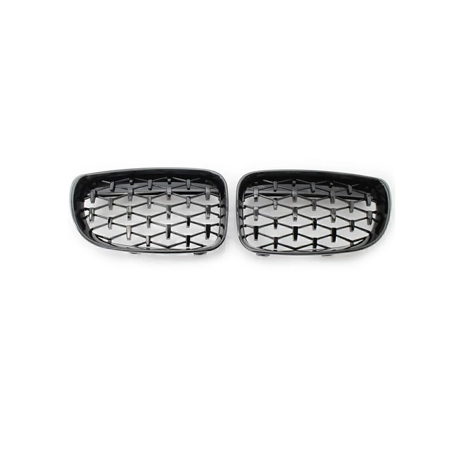Haubengrill Für 1Serie E81 E87 E82 E88 128I 130I 135I 2007-2011 Diamanten Stil Chrom Frontstoßstangengrill Sport Kühlergrill(Diamonds-Black) von MBPBVRVAF