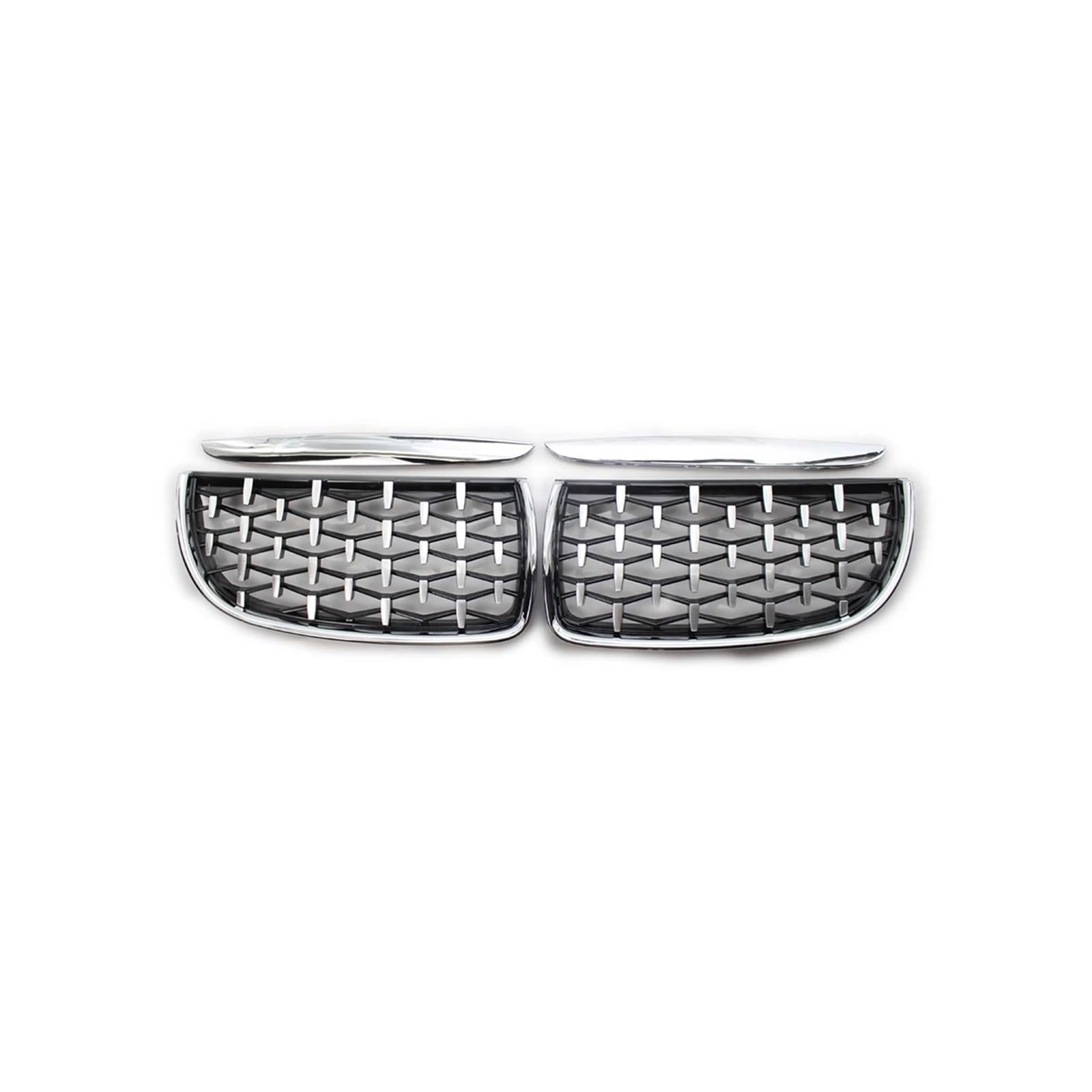 Haubengrill Für 3Serie E90 E91 2005 2006 2007 2008 Auto Front Nierengrill Racing Grills Glanz Schwarz Sport Kühlergrill(Sliver) von MBPBVRVAF