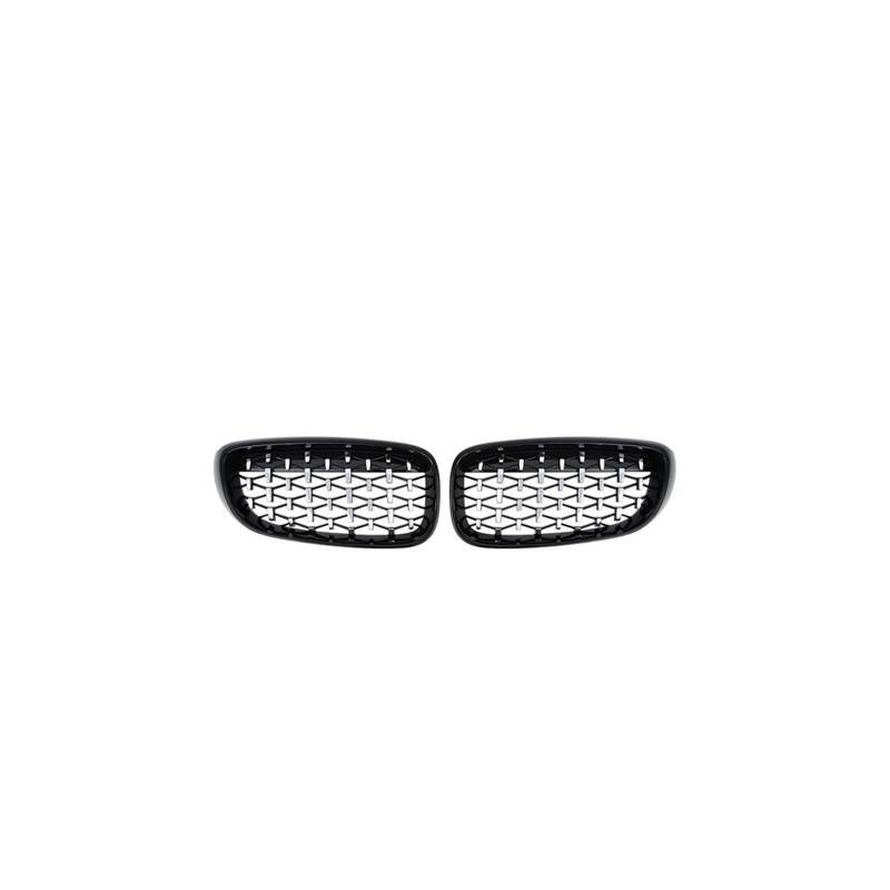 Haubengrill Für 3er-Serie Für GT F34 328i 330i 335i 340i 2012-2019 Chrom-Nierengitter Meteor Style Diamond Grill Sport Kühlergrill(Black and Silver) von MBPBVRVAF