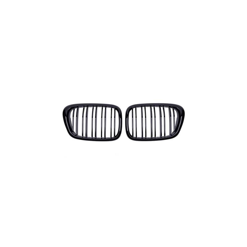 Haubengrill Für 5 Series E39 525 528 1999-2003 Auto Front Hood Grill Nieren Gitter Racing Grill Glanz Schwarz Sport Kühlergrill(Gloss Black) von MBPBVRVAF