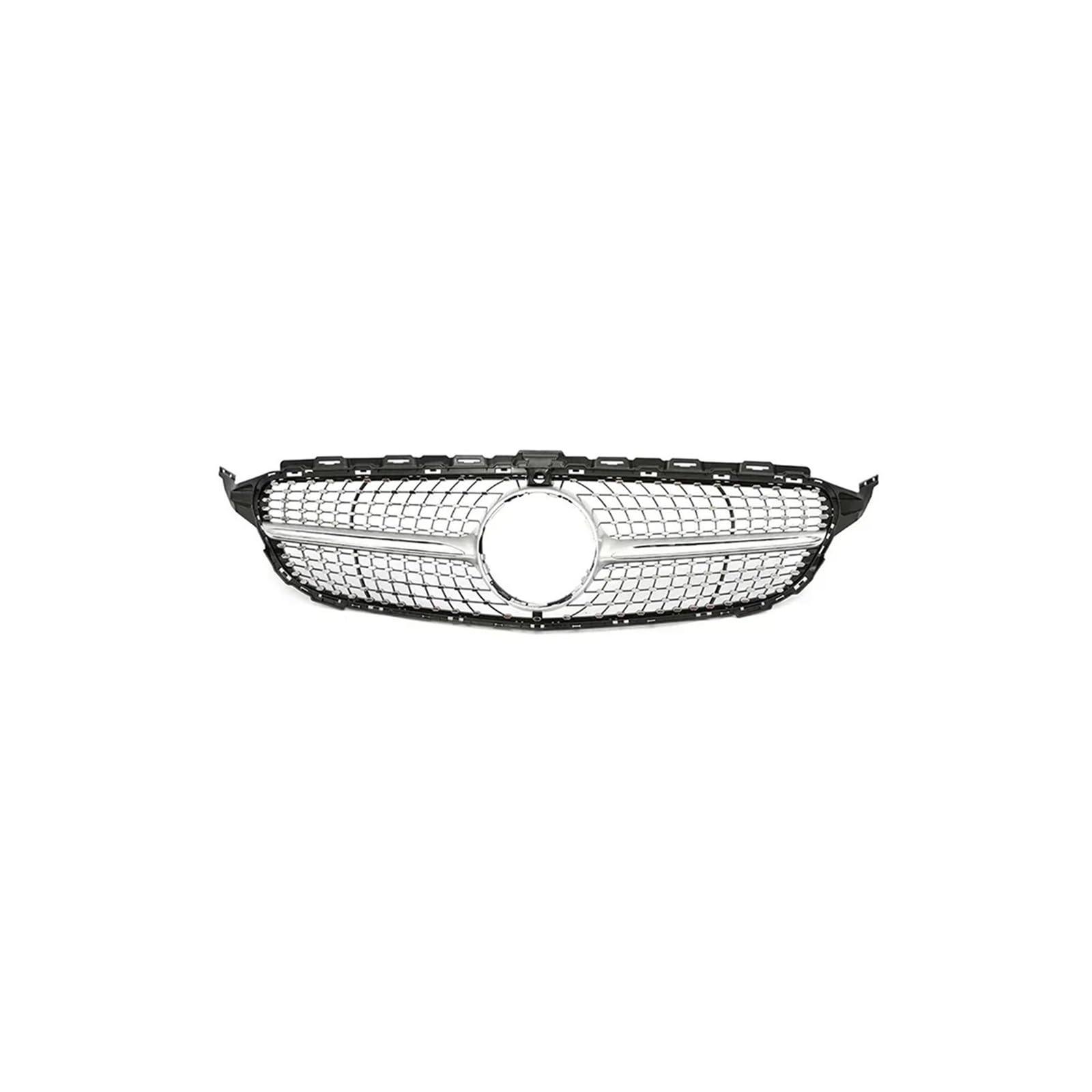 Haubengrill Für C Für Klasse W205 C180 C200 C300 C350 2014-2021 Kühlergrill ABS Schwarz Ohne/mit Kameraloch Sport Kühlergrill(14-18 Diamond S with) von MBPBVRVAF