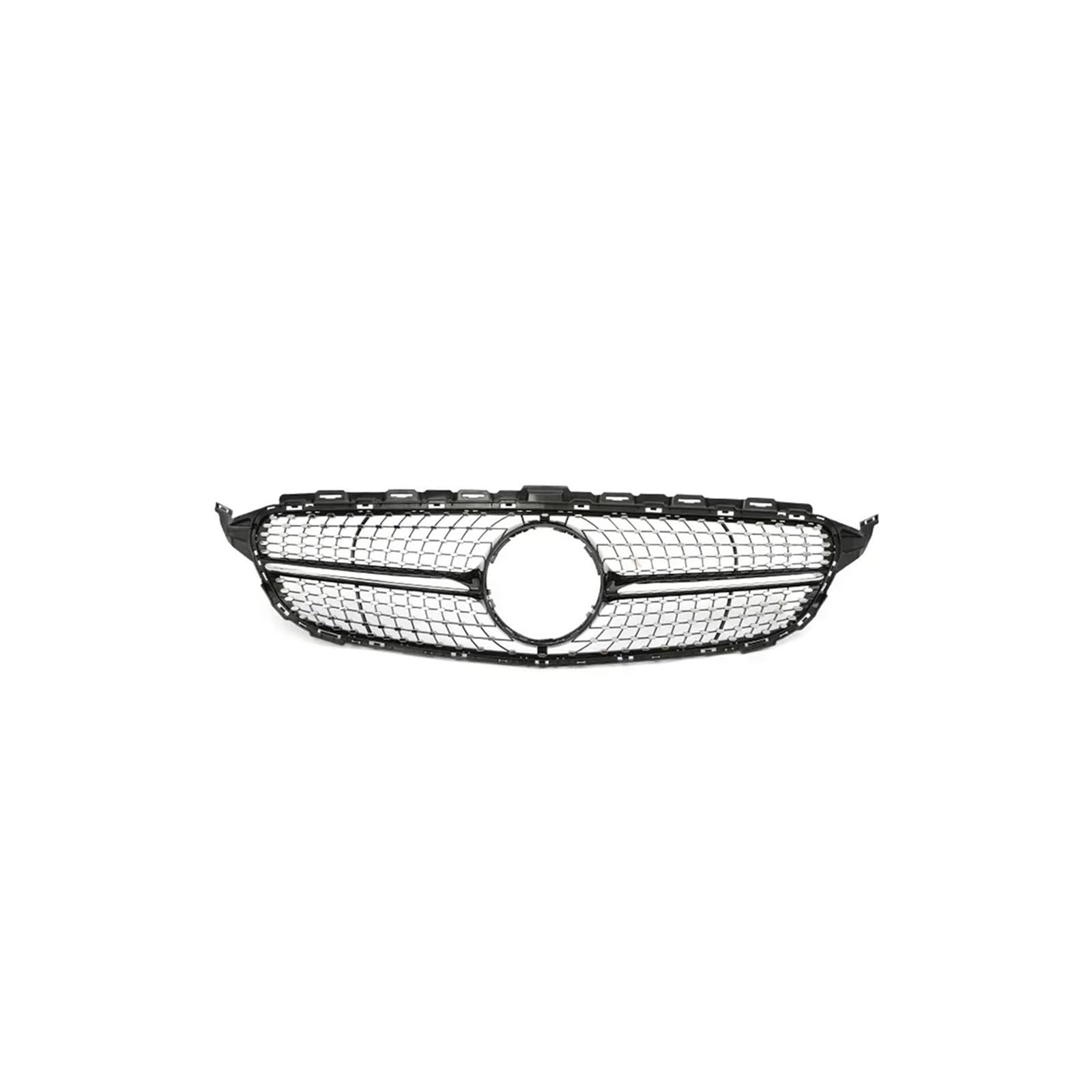 Haubengrill Für C Für Klasse W205 C180 C200 C300 C350 2014-2021 Kühlergrill ABS Schwarz Ohne/mit Kameraloch Sport Kühlergrill(14-18 Diamond Without) von MBPBVRVAF