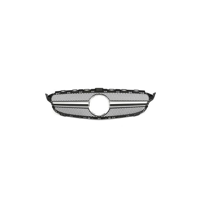 Haubengrill Für C Für Klasse W205 C180 C200 C300 C350 2014-2021 Kühlergrill ABS Schwarz Ohne/mit Kameraloch Sport Kühlergrill(14-18 S Without) von MBPBVRVAF