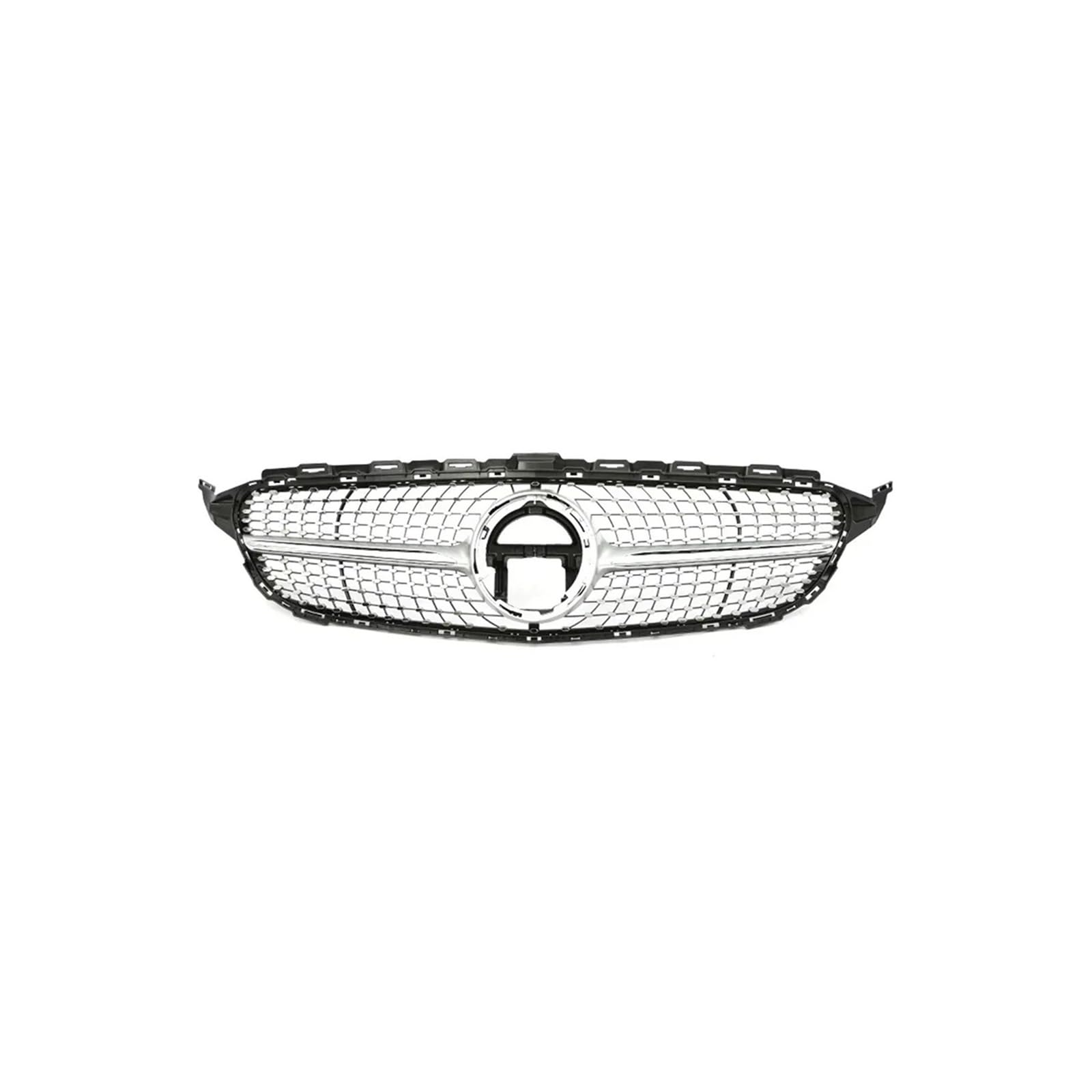 Haubengrill Für C Für Klasse W205 C180 C200 C300 C350 2014-2021 Kühlergrill ABS Schwarz Ohne/mit Kameraloch Sport Kühlergrill(19-21 Diamond Without1) von MBPBVRVAF