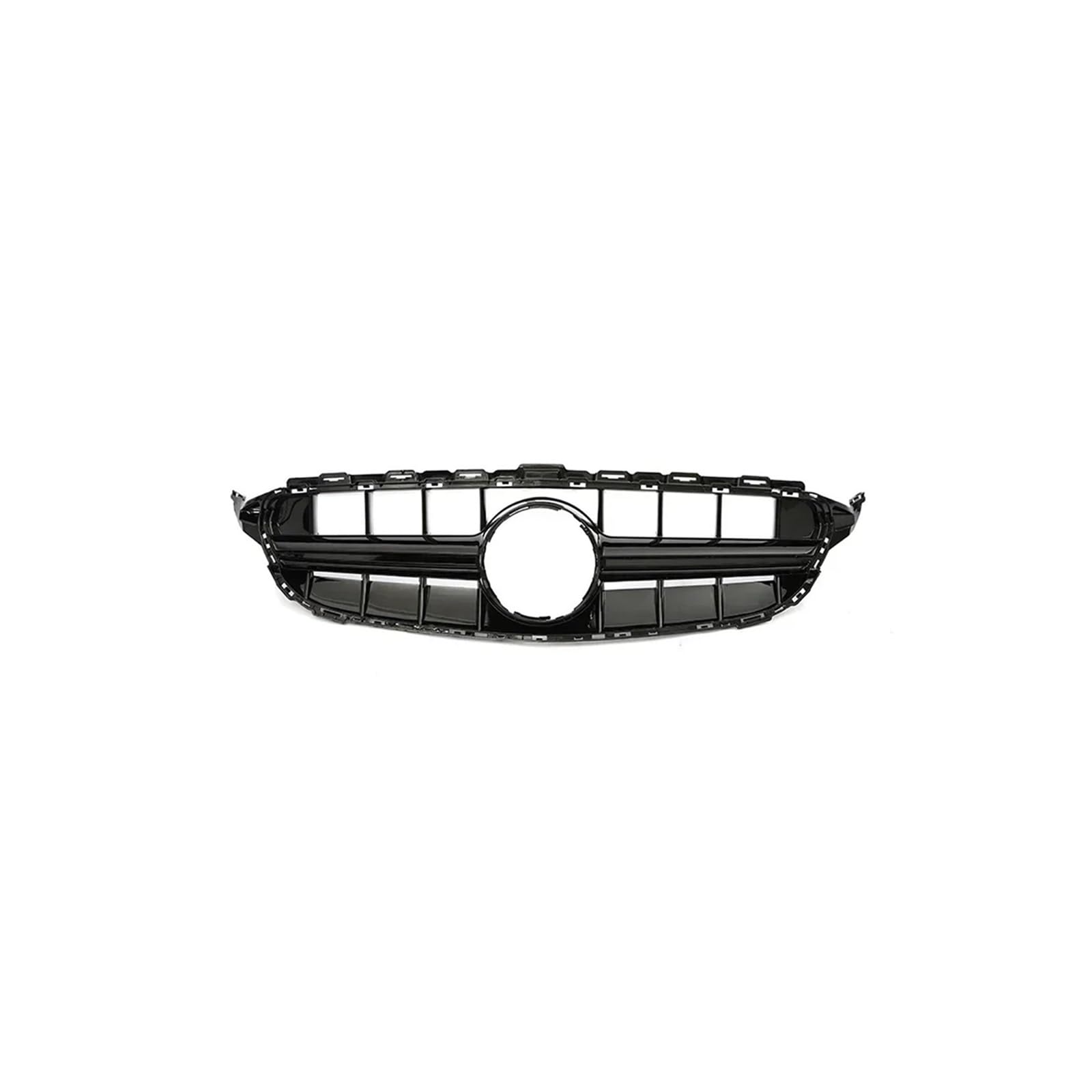 Haubengrill Für C Für Klasse W205 E63S C180 C200 C300 C350 2014-2018 Auto Frontstoßstange Racing Grill Silber Schwarz Sport Kühlergrill(14-18 E63S B Without) von MBPBVRVAF