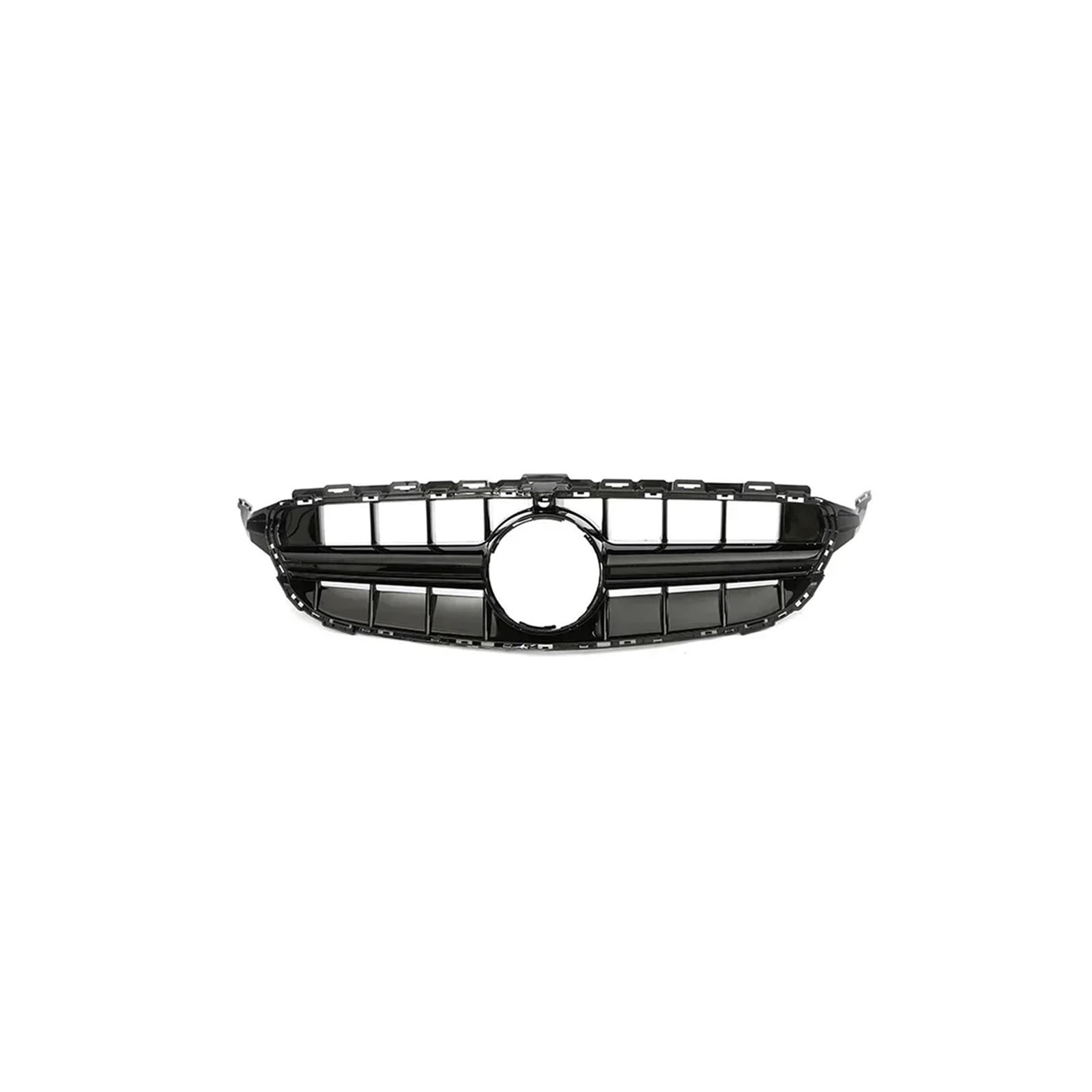 Haubengrill Für C Für Klasse W205 E63S C180 C200 C300 C350 2014-2018 Auto Frontstoßstange Racing Grill Silber Schwarz Sport Kühlergrill(14-18 E63S B with) von MBPBVRVAF