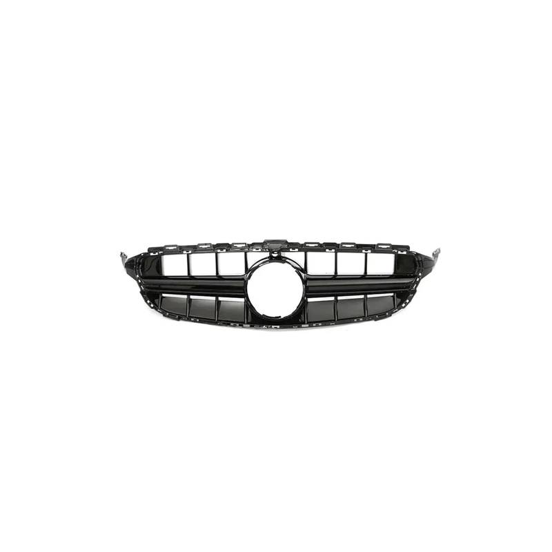 Haubengrill Für C Für Klasse W205 E63S C180 C200 C300 C350 2014-2018 Auto Frontstoßstange Racing Grill Silber Schwarz Sport Kühlergrill(14-18 E63S B with) von MBPBVRVAF