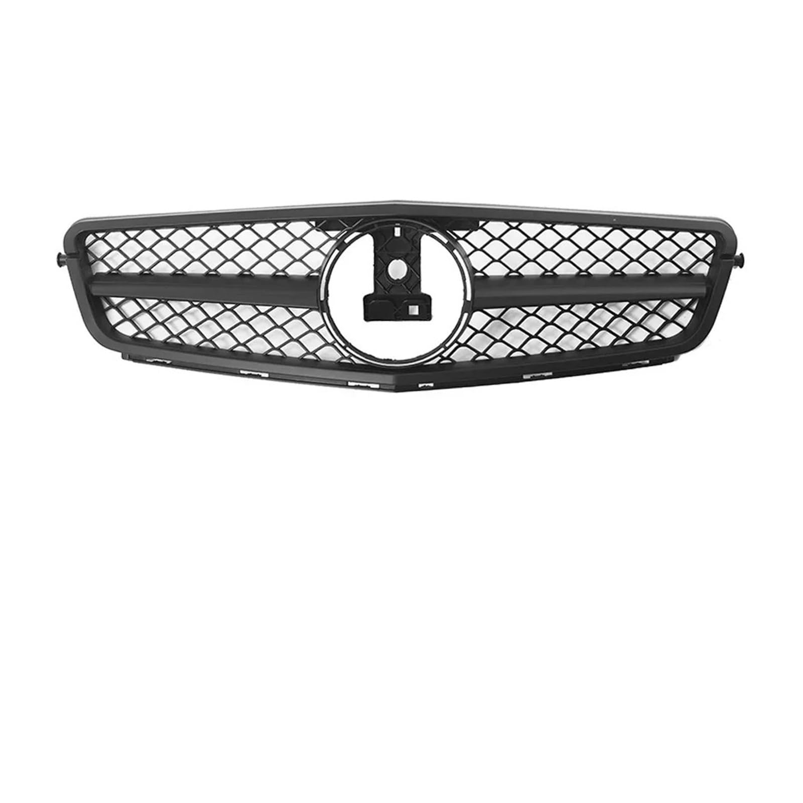 Haubengrill Für C-Klasse W204 C180 C200 C230 2008-2014 Für AMG Style Diamonds Style Auto Frontstoßstangengrill Sport Kühlergrill(A-Matte Black) von MBPBVRVAF
