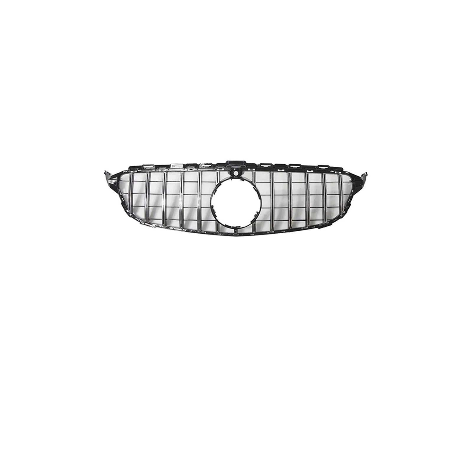 Haubengrill Für C-Klasse W205 C180 C200 C250 C300 2015-2018 Auto Frontstoßstange Grille Chrom Schwarz Diamanten Stil Sport Kühlergrill(G-Silver W360) von MBPBVRVAF