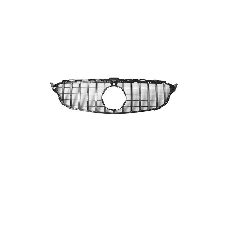 Haubengrill Für C-Klasse W205 C180 C200 C250 C300 2015-2018 Auto Frontstoßstange Grille Chrom Schwarz Diamanten Stil Sport Kühlergrill(G-Silver W360) von MBPBVRVAF