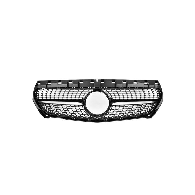 Haubengrill Für CLA Für Klasse W117 C117 X117 2013-2019 Glänzend Schwarz Stil Kühlergrill Chrom Schwarz Diamanten Stoßfänger Grill Sport Kühlergrill(Diamonds-Black) von MBPBVRVAF