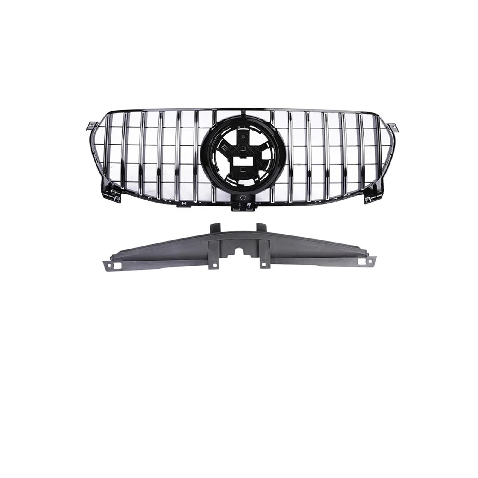 Haubengrill Für GLE Für Klasse W167 GLE350 GLE450 2020 Auto Front Racing Stoßstange Grille Obere Abdeckung Grill Sport Kühlergrill(G Chrome Non A) von MBPBVRVAF