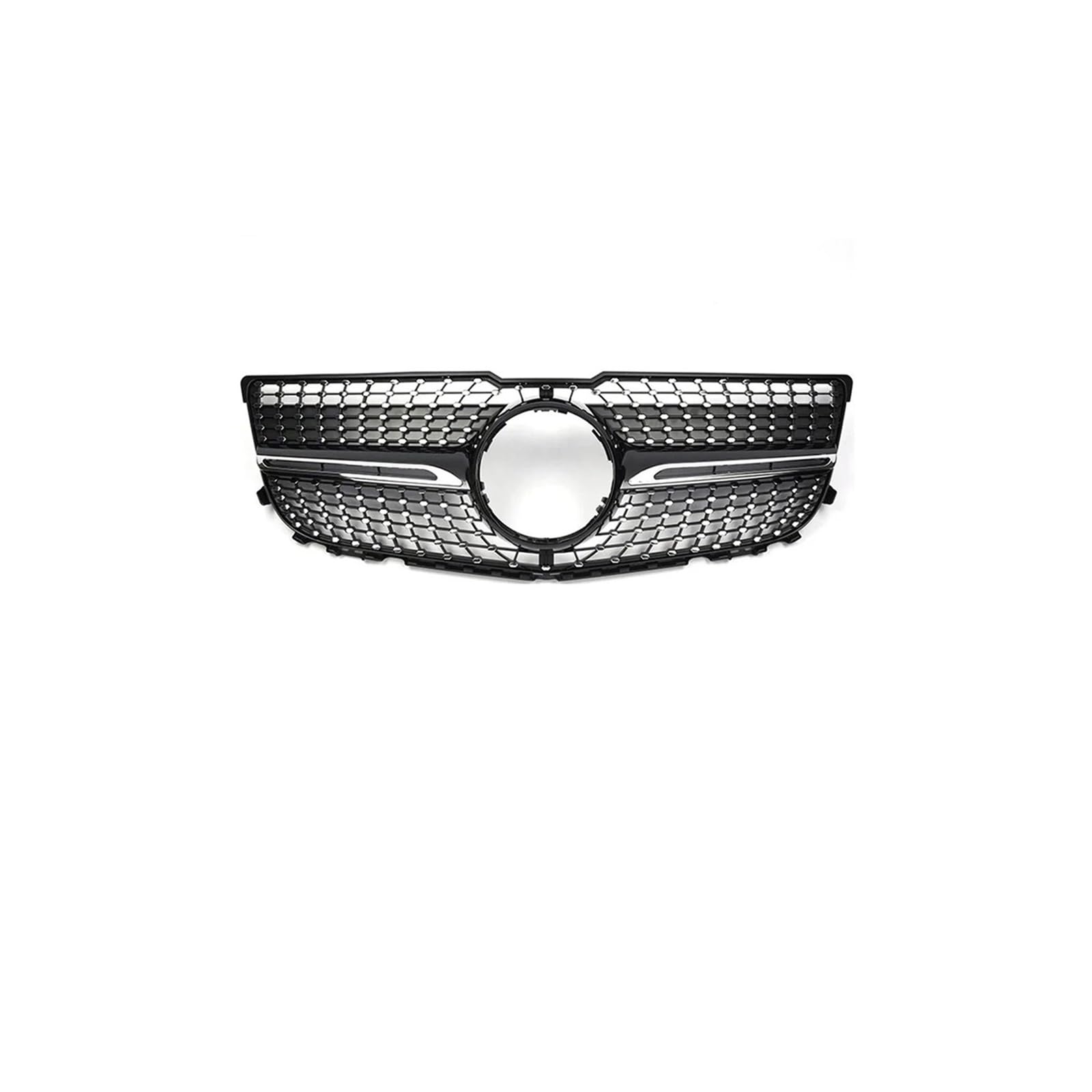 Haubengrill Für GLK Für Klasse X204 GLK250 GLK300 GLK350 2013-2015 Black Diamonds Style Oberer Kühlergrill Renngitter Sport Kühlergrill(Diamond-Chrome Black) von MBPBVRVAF