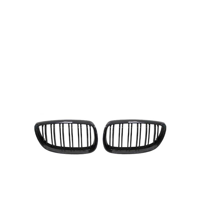 Haubengrill Für M3 E92 E93 2006-2009 Auto Vorderen Stoßfänger Nierengrill Glanz Schwarz Dual Line Grille Sport Kühlergrill(Carbon Look) von MBPBVRVAF