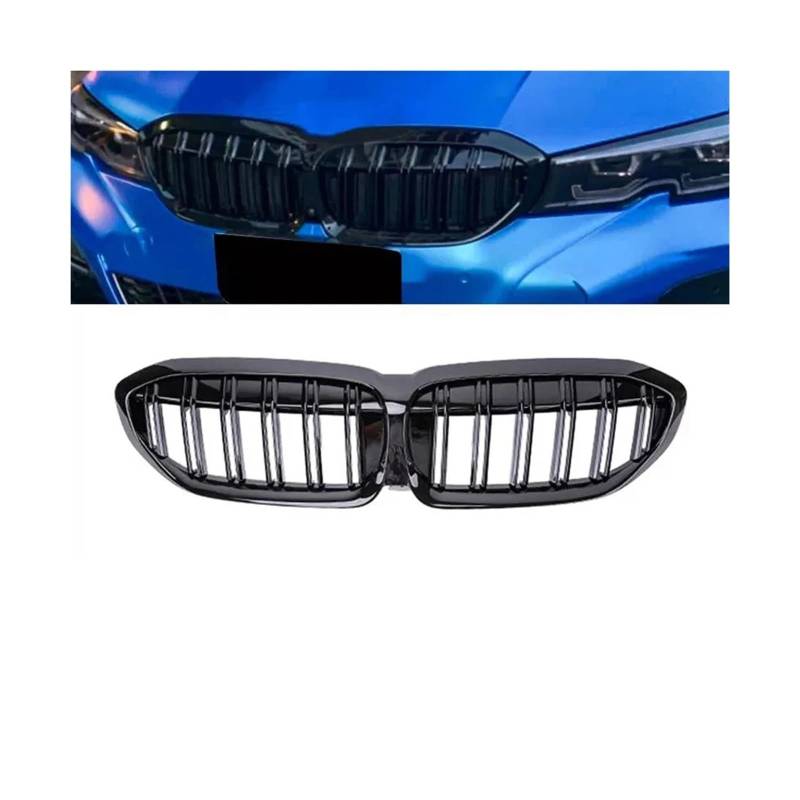 Haubengrill Für M3 G20 318i 320i M340i 2019 2020 2021 2022 2023 Auto Front Nierengrill Sport Kühlergrill(19-22 G Dual Slat) von MBPBVRVAF