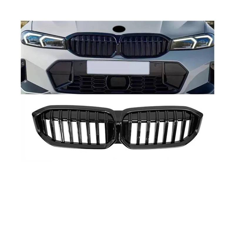 Haubengrill Für M3 G20 318i 320i M340i 2019 2020 2021 2022 2023 Auto Front Nierengrill Sport Kühlergrill(23 G Single Slat) von MBPBVRVAF