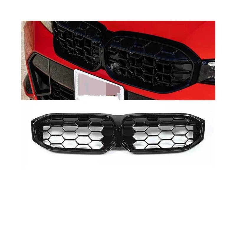 Haubengrill Für M3 G20 318i 320i M340i 2019 2020 2021 2022 2023 Auto Front Nierengrill Sport Kühlergrill(23 GBlack) von MBPBVRVAF