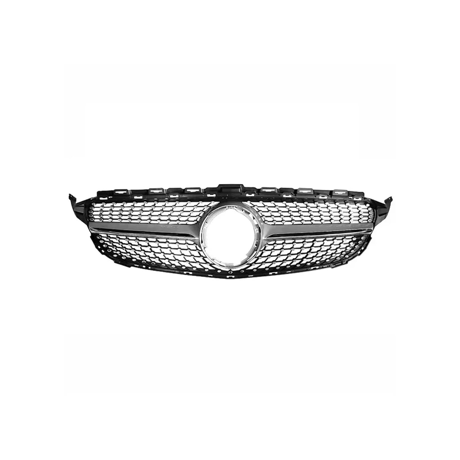 Haubengrill Für W205 C180 C200 C260 C300 C63 2014-2021 Auto Vorderen Stoßfänger Kühlergrill Mesh Mittleren Net Sport Kühlergrill(High Silver) von MBPBVRVAF