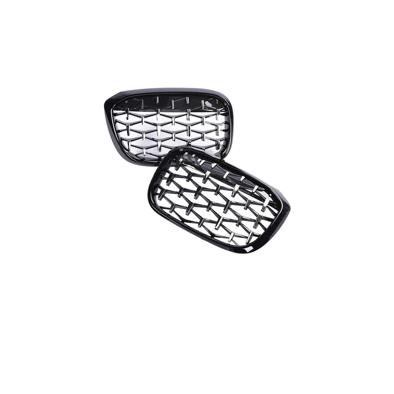 Haubengrill Für X3 Für X4 G01 G02 2019 2020 2021 2022 Auto Vorderen Stoßfänger Niereneinsatz Grills Abdeckung Carbon Grille Sport Kühlergrill(Chrome Black) von MBPBVRVAF