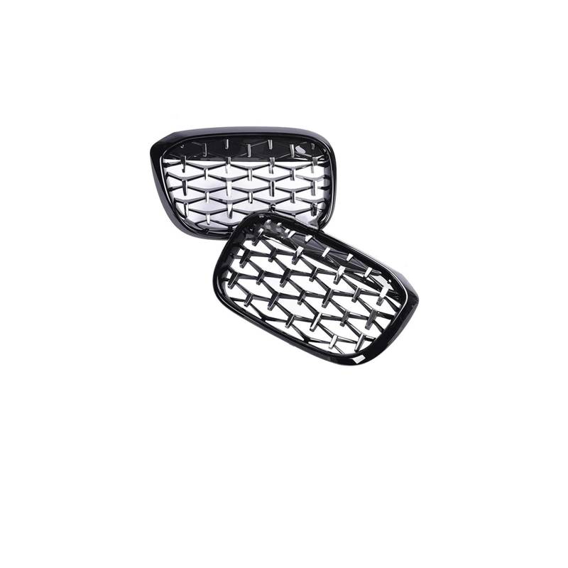 Haubengrill Für X3 Für X4 G01 G02 2019 2020 2021 2022 Auto Vorderen Stoßfänger Niereneinsatz Grills Abdeckung Carbon Grille Sport Kühlergrill(Chrome Black) von MBPBVRVAF