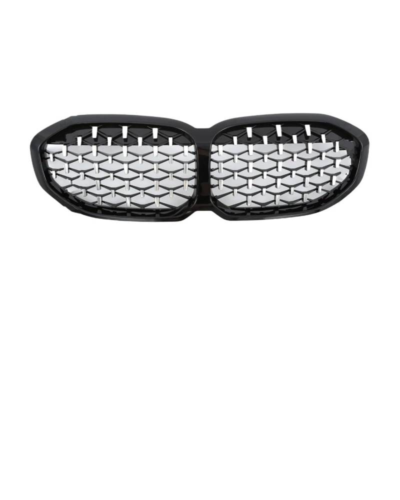 Kühlergrille Für 1er F40 128ti M135i XDrive 118i 2019-2023 Auto Frontstoßstange Einlass Doppellamellengitter Diamantgrill Zubehör Sport Kühlergrill(Star Silvery) von MBPBVRVAF