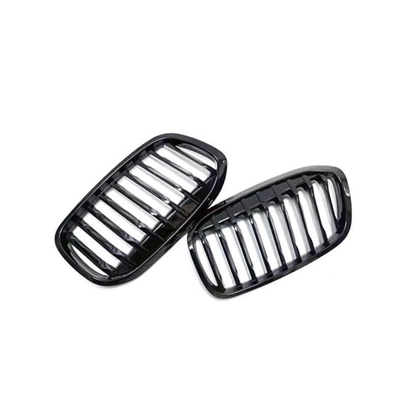 Kühlergrille Für 2er F45 F46 2014-2018 2019 2020 Auto Schwarz Frontgrill ABS Einzel-Doppellamellen-Nierengitter Renngitterteile Sport Kühlergrill(Single Slat 18-20) von MBPBVRVAF