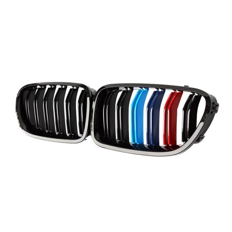 Kühlergrille Für 5 Series 518d 520d 530i 535i F10 Limousine F11 Kombi Für M5 2010-2016 Auto Schwarz Frontstoßstange Nierengrill Sport Kühlergrill(2-Slat M Color) von MBPBVRVAF