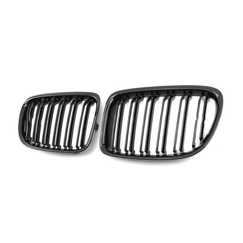 Kühlergrille Für X1 E84 2010 2011 2012 2013 2014 2015 Auto Front Nierengitter Renngrill Dual Line Doppellamellen Auto Styling Sport Kühlergrill(1.Black) von MBPBVRVAF
