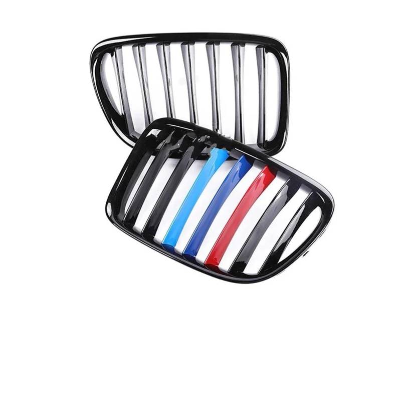 Kühlergrille Für X1 E84 SDrive XDrive 2009-2016 Front Refiting Racing Grill Chrom Schwarz Stoßstange Niere M Farbe Grille Abdeckung Sport Kühlergrill(Single m Style) von MBPBVRVAF