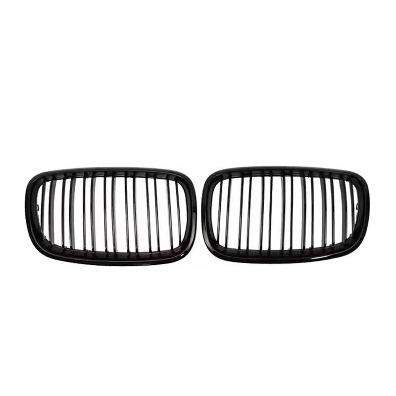 Kühlergrille Für X5 E70 Für X6 E71 2007-2014 Auto Schwarz Double Line Style Racing Grill Chrom Diamonds Style Front Upper Grills Sport Kühlergrill(Double-Glossy Black) von MBPBVRVAF
