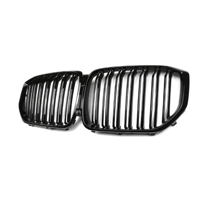 Kühlergrille Für X5 G05 2019-2023+ Auto-Front-Nierengrill Renngrills Glanz-Matt-Schwarz-Kühlergrill-Zubehör Einzeiliger Kühlergrill Sport Kühlergrill(19-22 Gloss Black-II) von MBPBVRVAF