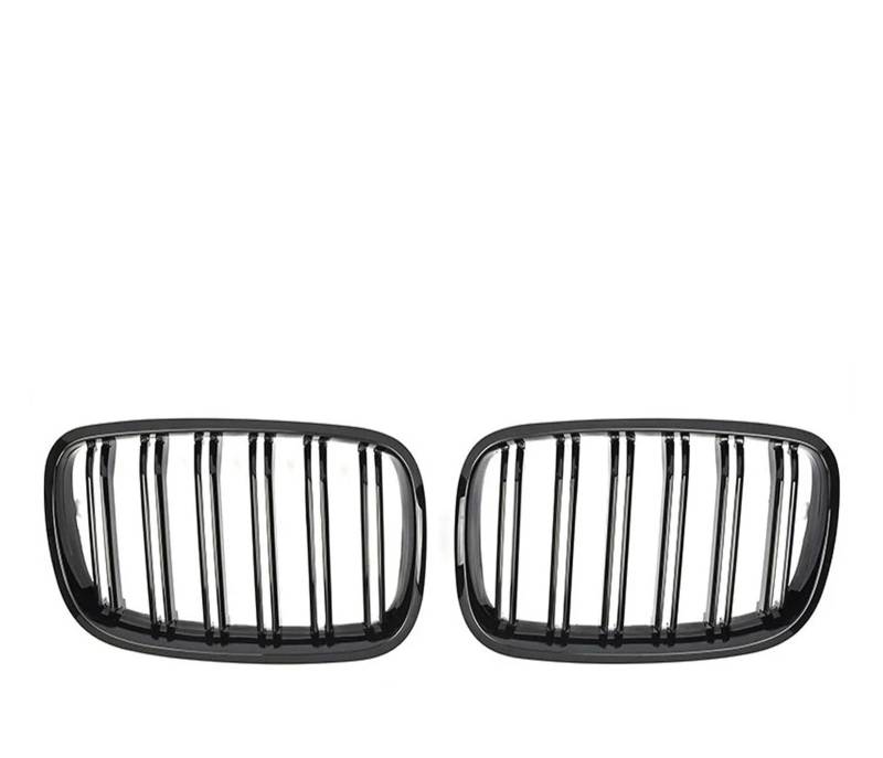 Kühlergrille Für X6 E71 E72 2008-2014 Für X5 E70 2007-2013 Autogrill Glänzend Schwarz M-Color Style Frontnieren-Doppellamellengrill Sport Kühlergrill(Glossy Black) von MBPBVRVAF