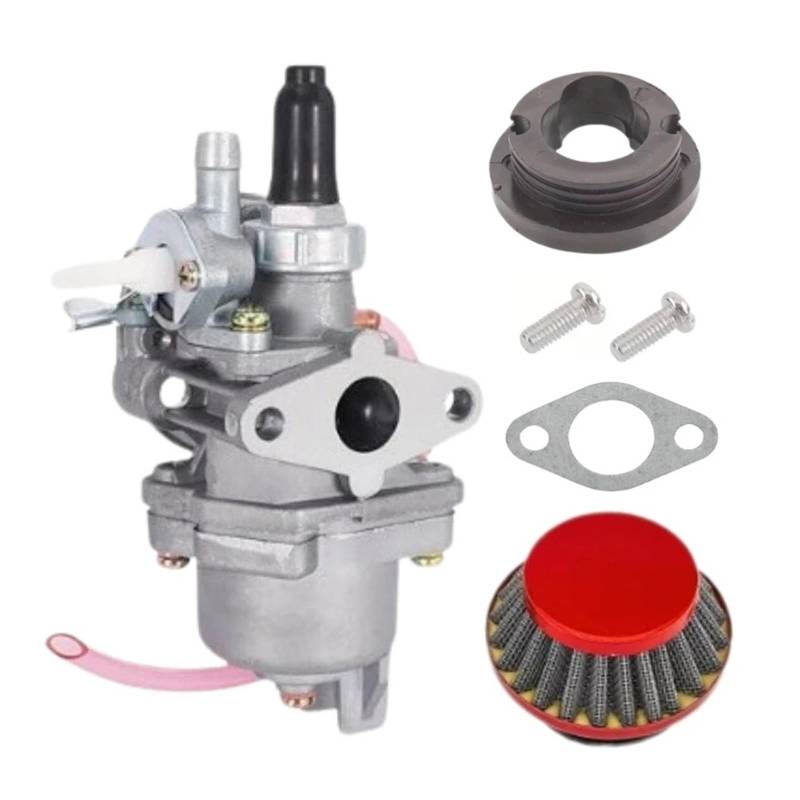Vergaser Für 2-Takt Motoren Mit 43 Cc 47 Cc 49 Cc Vergaser Motorrad ATV Quad Dirt Pocket Mit Stahl-Luftfilter-Ansaugrohr Vergaser Carburetor von MBPBVRVAF