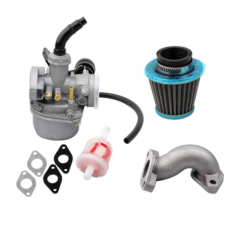 Vergaser Für 50 70 90 110 125cc PZ19 19mm Universal Motorrad Vergaser Mit Luftfilter Vergaser ATV Quad 4 Wheeler Vergaser Carburetor(Big Suit) von MBPBVRVAF