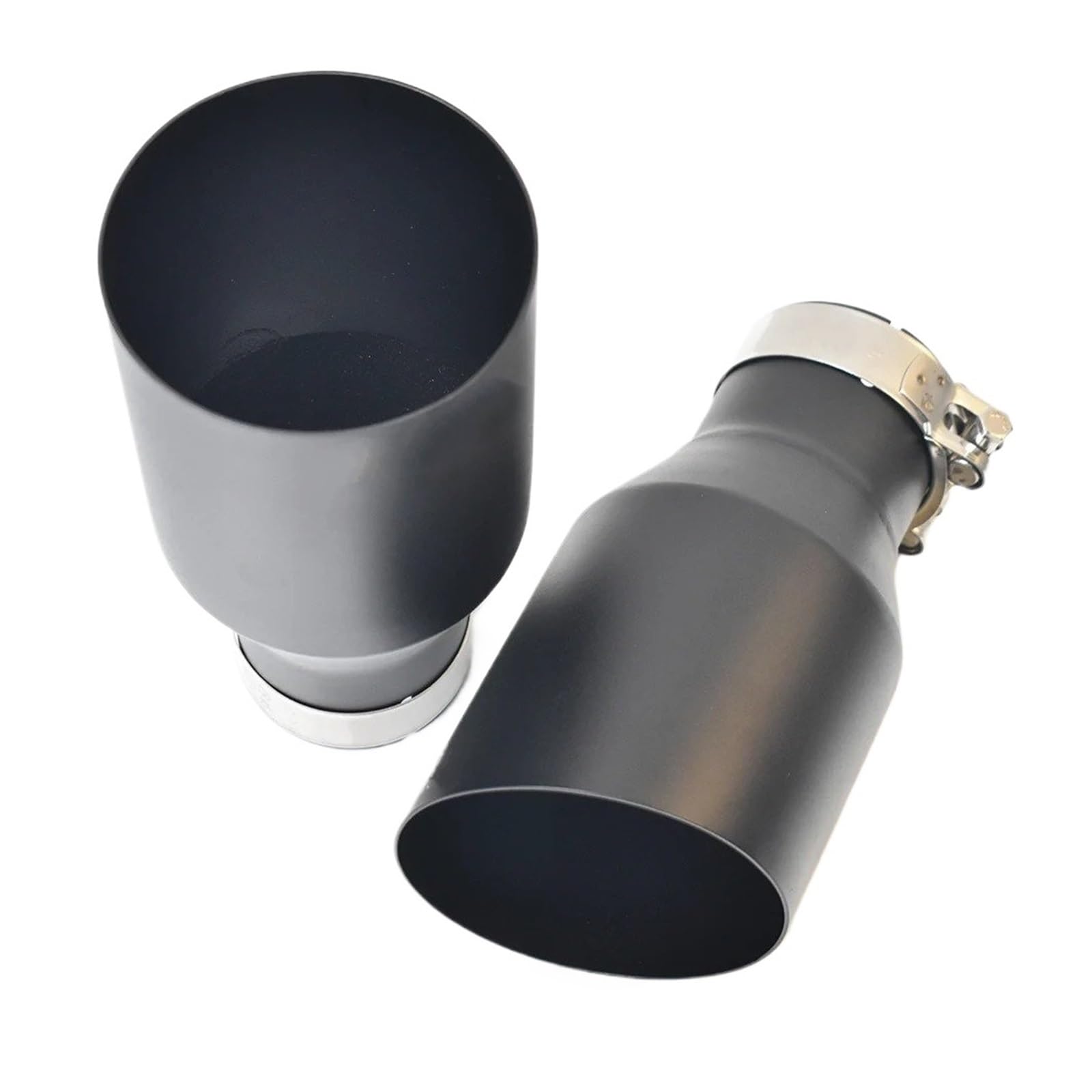Auspuffblende 1 PC Universal Auto Matt Schwarz Schalldämpfer Edelstahl Endrohr Auspuffrohr Auspuffspitze Endrohre(76-114mm Slash) von MBROS