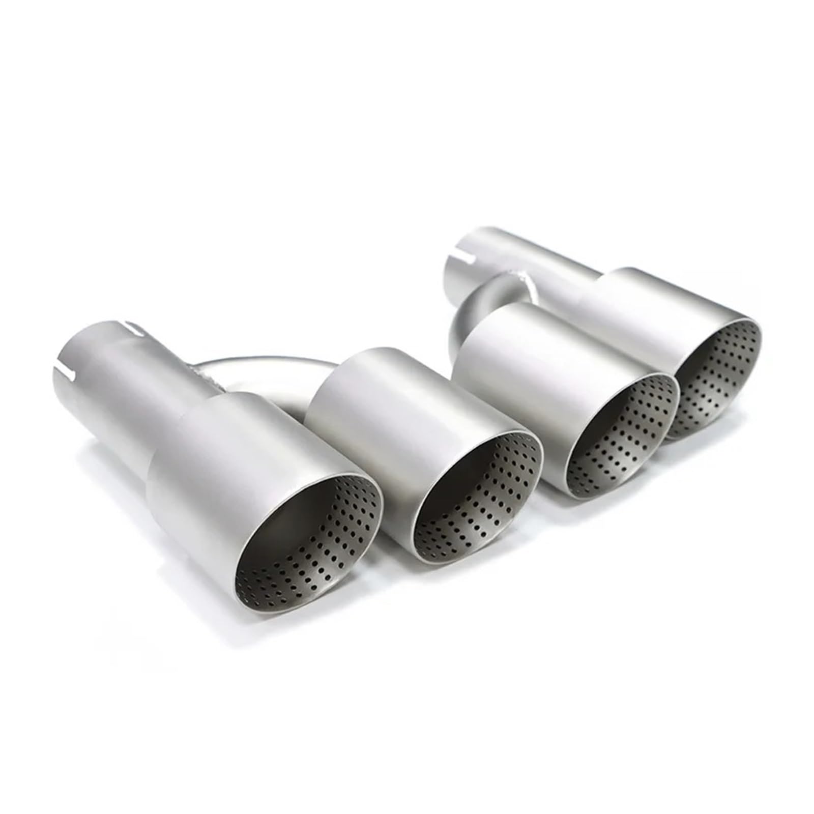 Auspuffblende 1 PCS Universal Auto Dual Auspuffblende Matte Edelstahl Schalldämpfer Spitze H Typ Düse Für Golf R MK7 Für GTI Endrohre(Left ID60MMOD89MM) von MBROS