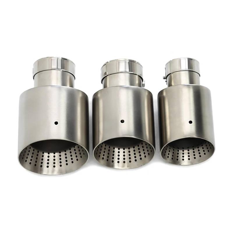 Auspuffblende 1 Pcs Universal Auto Edelstahl Schalldämpfer Spitze 60MM 63MM Auspuff Spitze Für Golf R Für GTI MK7 Endrohre(ID60MM OD101MM) von MBROS