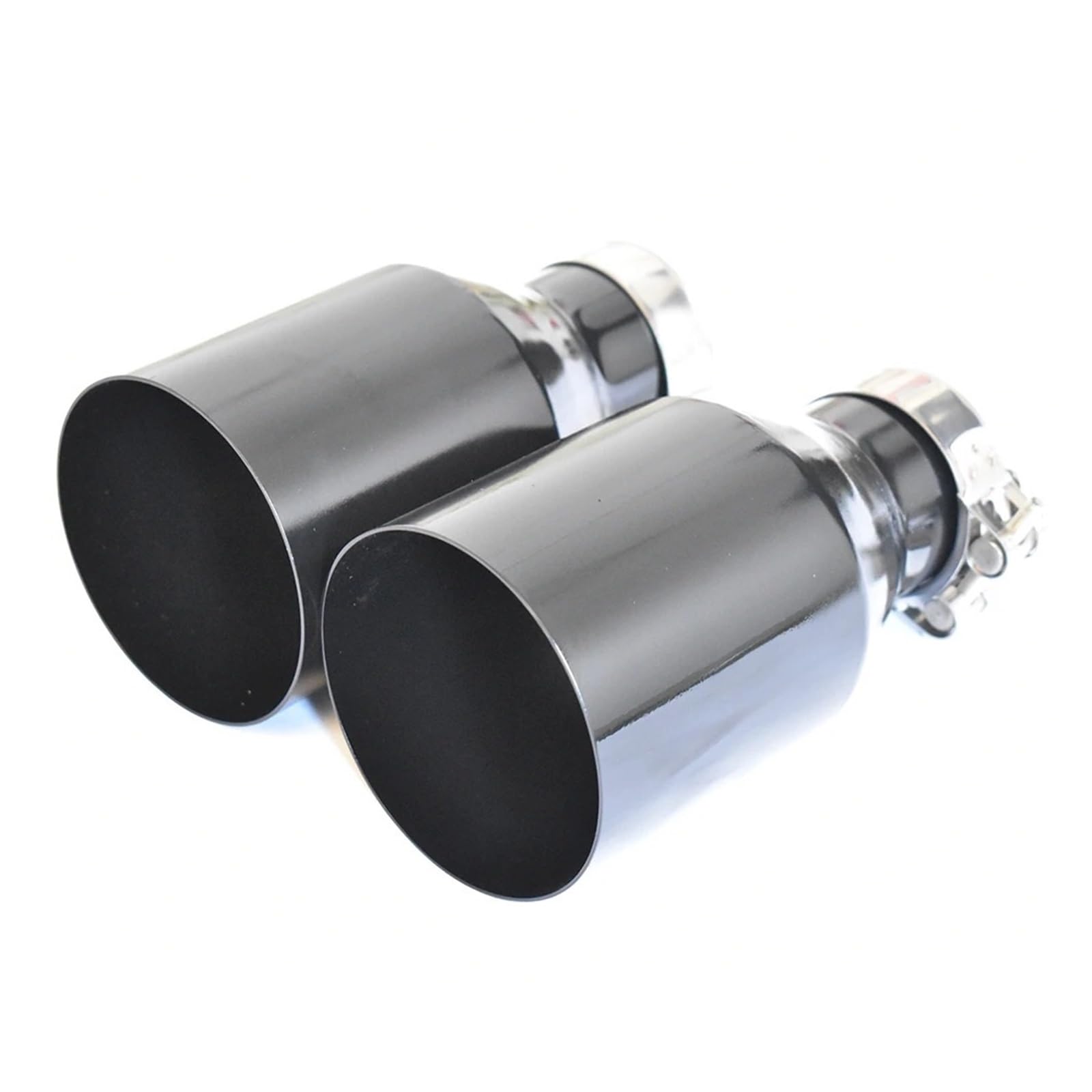 Auspuffblende 1 STÜCK IN 2,5 Zoll OD 3,5 Zoll Schwanzhals Großer Durchmesser Universal Glänzender Edelstahl Auto Modifiziertes Schalldämpfer-Endrohr Endrohre(51-76mm) von MBROS