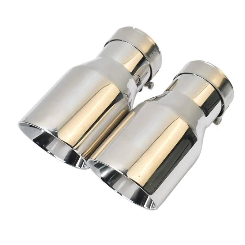 Auspuffblende 1 Stück Auto Helle Auspuff Endrohr Edelstahl Bevel Schalldämpfer Spitze Endrohre(70-101mm) von MBROS