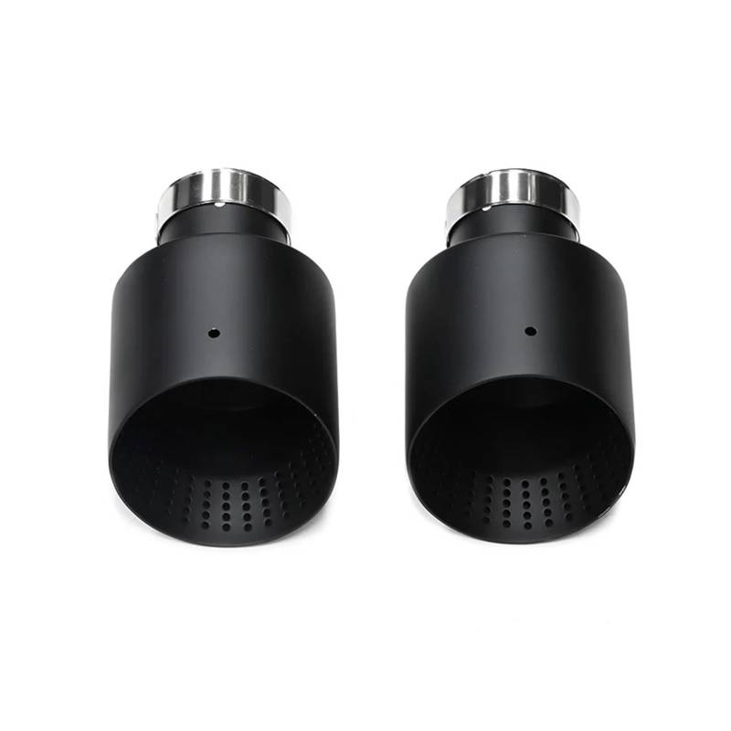 Auspuffblende 1 Stück Für GTI MK 7 Für Golf7 Auto-Auspuffdüse Edelstahl Schalldämpferspitze Rohr Universal-Auspuffspitze Schwarz Endrohre(ID60MMOD101MM) von MBROS