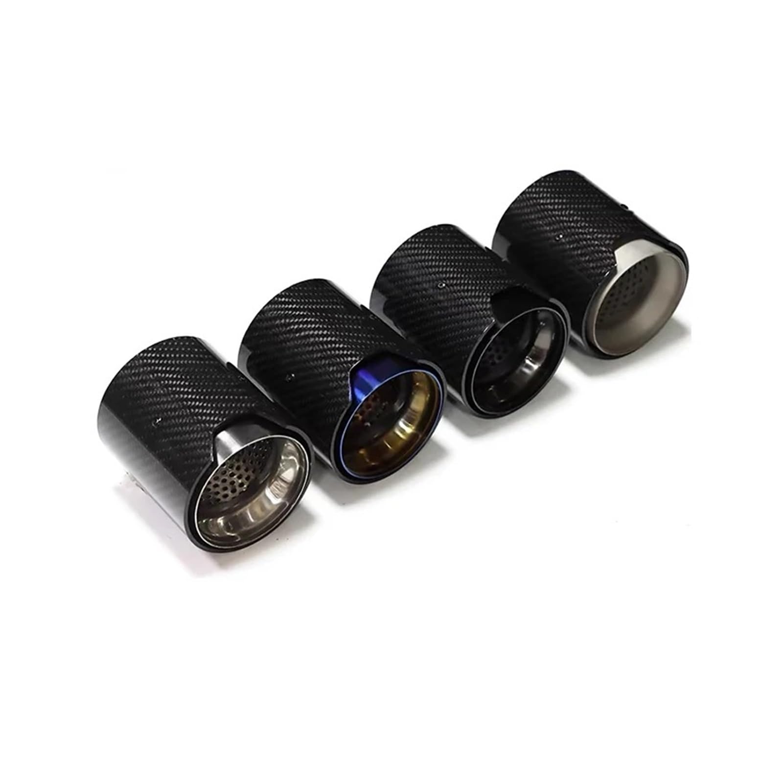 Auspuffblende 1 Stück Für M2 Für M3 Für M4 Für M5 Für M6 F87 F80 F82 F83 F90 Silber Carbon Auspuffspitzen Muffeldüsen Tails Endrohre(Black 63mm-93mm) von MBROS