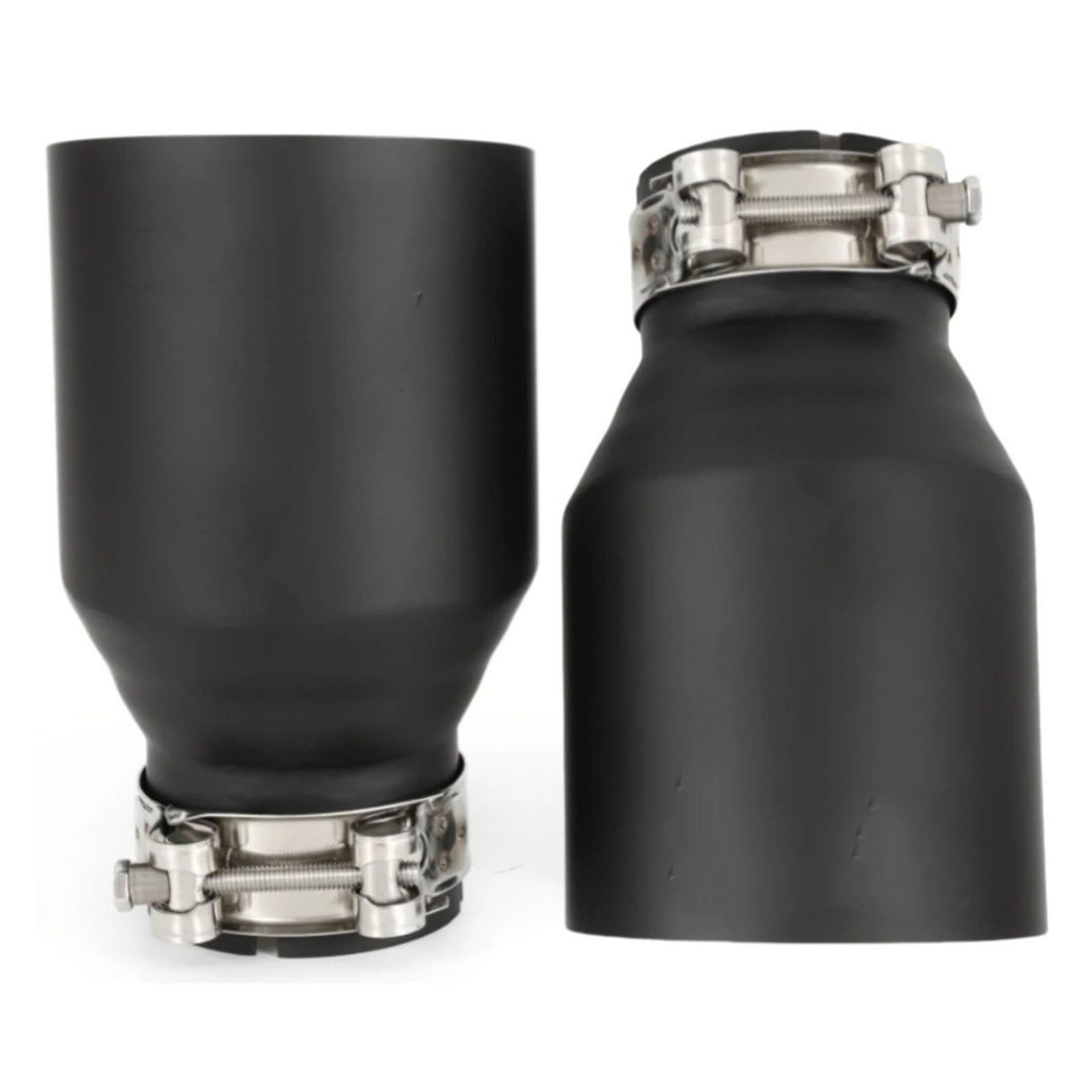 Auspuffblende 1PC Universal Auto Matt Schwarz Auspuff System Schalldämpfer Rohr Spitze Gerade Schwarz Edelstahl Schalldämpfer Endrohre(54MM IN 76MM Out) von MBROS