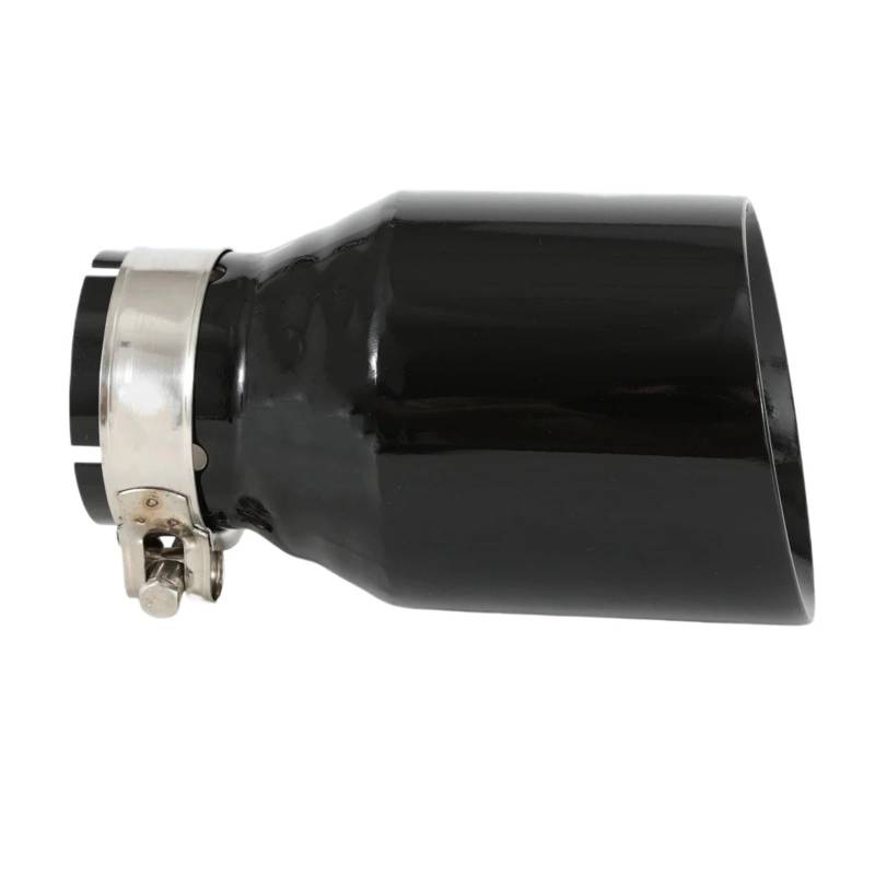 Auspuffblende 1PC Universal Auto Schwarz Edelstahl Schalldämpfer Spitze Ende Flache Kante Auspuffrohr Modifizierte Zubehör Endrohre(57MM IN 89MM Out) von MBROS