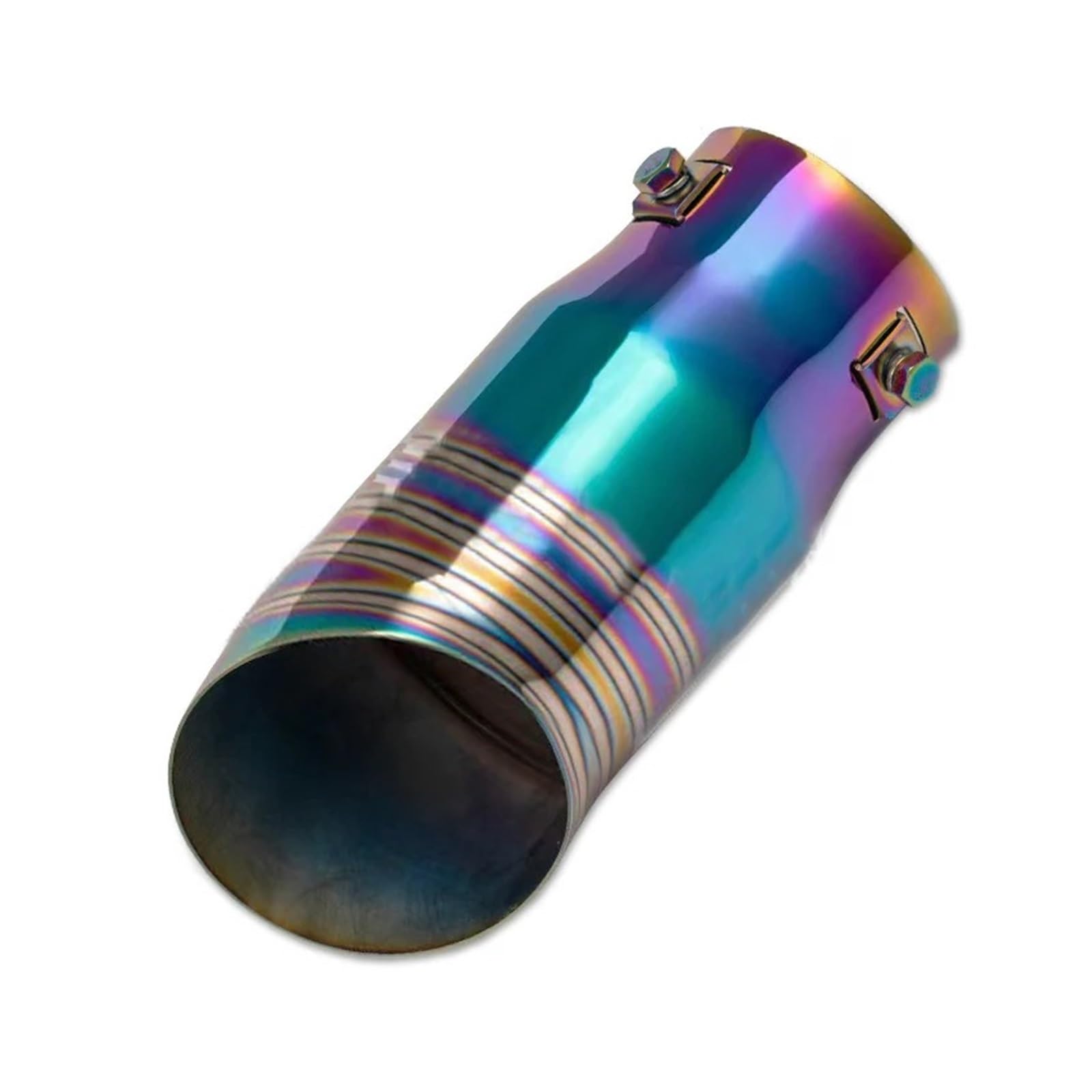 Auspuffblende 63mm Auto Geändert Zubehör Schalldämpfer Auspuff Edelstahl Schwarz Auspuff Spitze Schwanz Kehle Auto Auspuffrohr Schalldämpfer Racing Endrohre(1 340) von MBROS