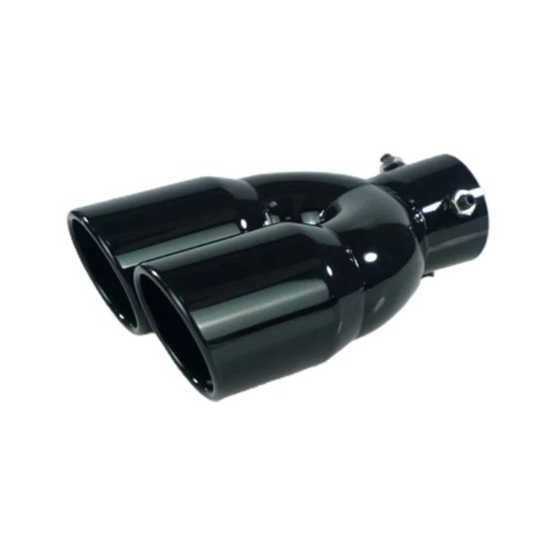 Auspuffblende Auto-Auspuffspitze Einlass 63Mm Edelstahl Doppelauslass Schalldämpfer Endrohr Auspuffendrohr Endrohre(Black Z) von MBROS