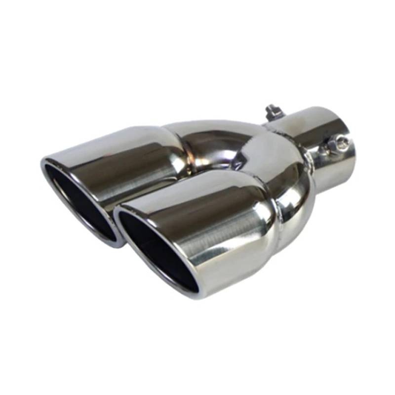 Auspuffblende Auto-Auspuffspitze Einlass 63Mm Edelstahl Doppelauslass Schalldämpfer Endrohr Auspuffendrohr Endrohre(Silver Z) von MBROS