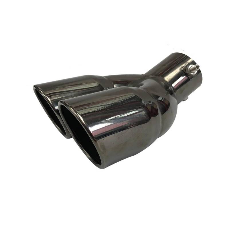 Auspuffblende Auto Edelstahl Auspuff Spitze Gebogen Dual Auspuff Spitze Slant Cut Endrohr Schalldämpfer Spitze 63MM 76MM Endrohre(63mm) von MBROS