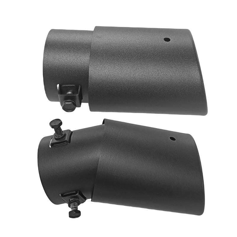 Auspuffblende Auto Schwanz Kehle Endrohr Schwarz Oval Hinten Auspuff Schalldämpfer Spitze Aluminium Legierung Endrohr Teile Endrohre(Long Straight) von MBROS